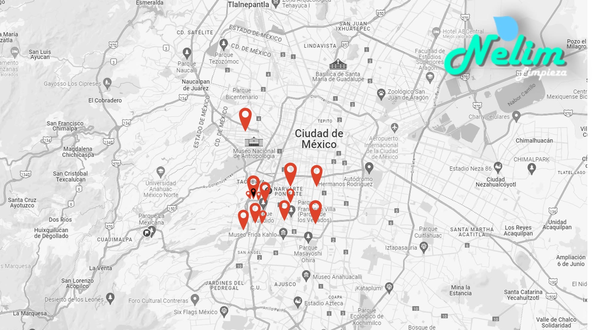 Mapa de Cobertura de Servicios NELIM